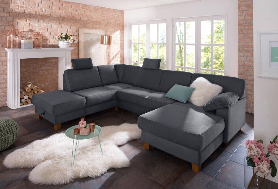 Home affaire Zithoek Belfort U-vorm met binnenvering naar keuze met slaapfunctie en bergruimte - Foto 3