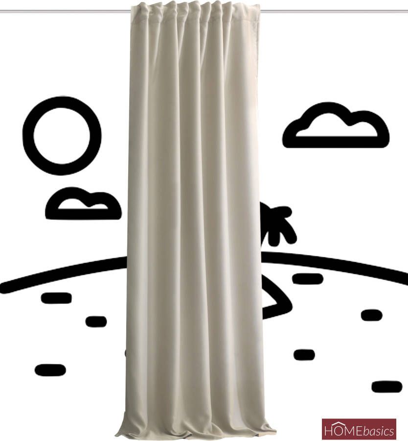 Home Basics Gordijn ACUSTICO Thermo verduisterend akoestisch fleece (1 stuk) - Foto 2