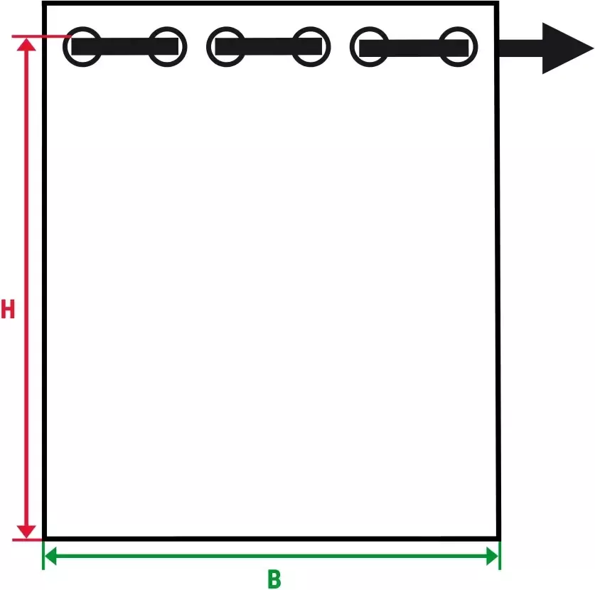 Home Basics Gordijn Daria HxB: 245x135 (1 stuk) - Foto 2