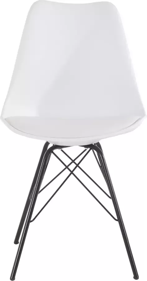 Homexperts Eetkamerstoel Ursel 01 Kuipzitting met zitkussen in imitatieleer (set 2 stuks)