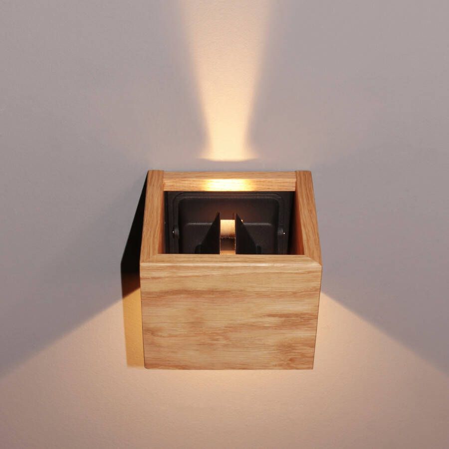 Honsel Leuchten Wandlamp Shine-Wood (1 stuk) - Foto 2
