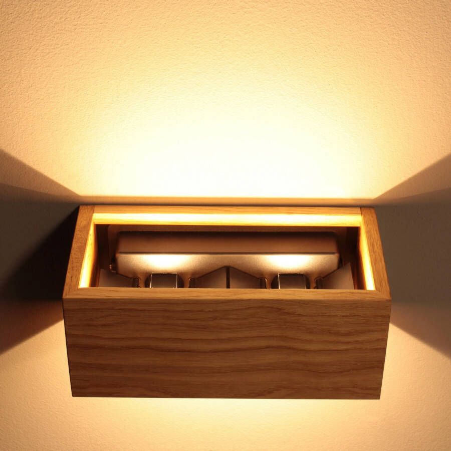 Honsel Leuchten Wandlamp Shine-Wood (1 stuk) - Foto 2