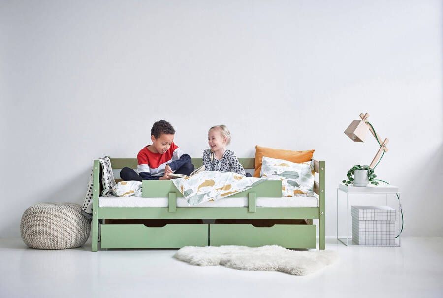 Hoppekids 1-persoonsledikant ECO Comfort met rolbodem in 8 kleuren naar keuze met matras en valbeveiliging (set) - Foto 4