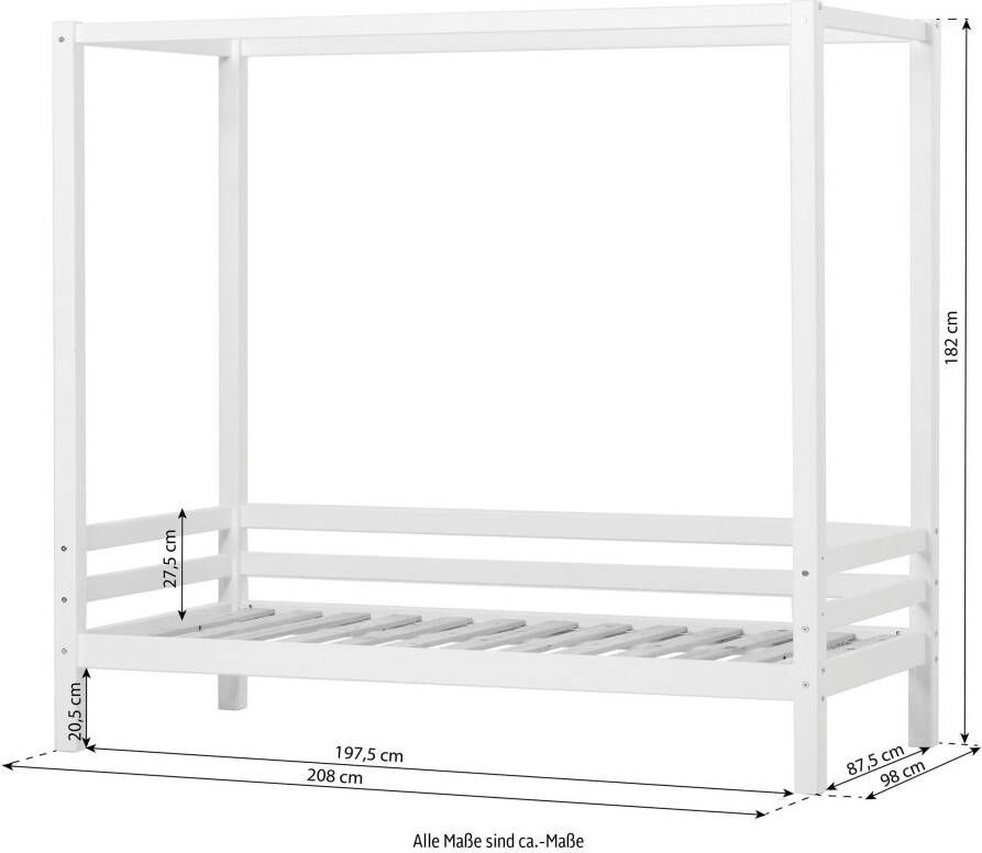 Hoppekids Kinderledikant Eco Dream Prinsessen-bed 90x200 cm om te bouwen (3-delig)