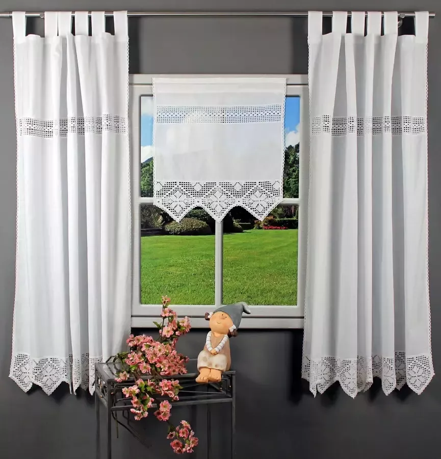 Hossner Gordijn Bärental machinaal vervaardigde gehaakte kant (1 stuk) - Foto 5