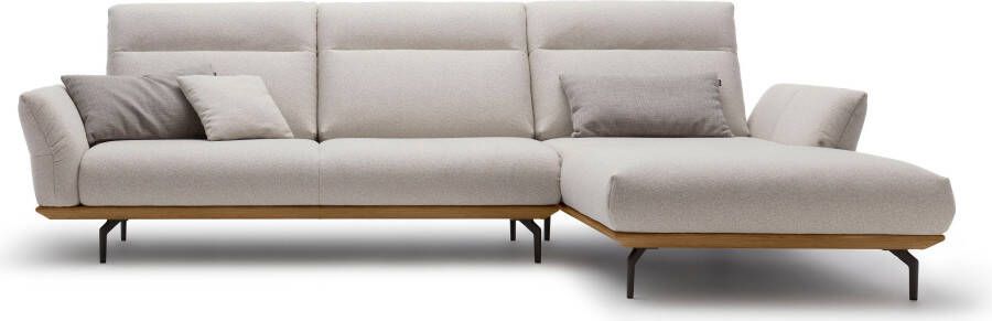 OTTO Creation BY ROLF BENZ Hoekbank Hs.460 Sokkel in walnotenhout onderstel in umbra grijs breedte 318 cm - Foto 10