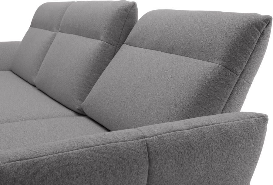 OTTO Creation BY ROLF BENZ Hoekbank Hs.460 Sokkel in walnotenhout onderstel in umbra grijs breedte 298 cm - Foto 4