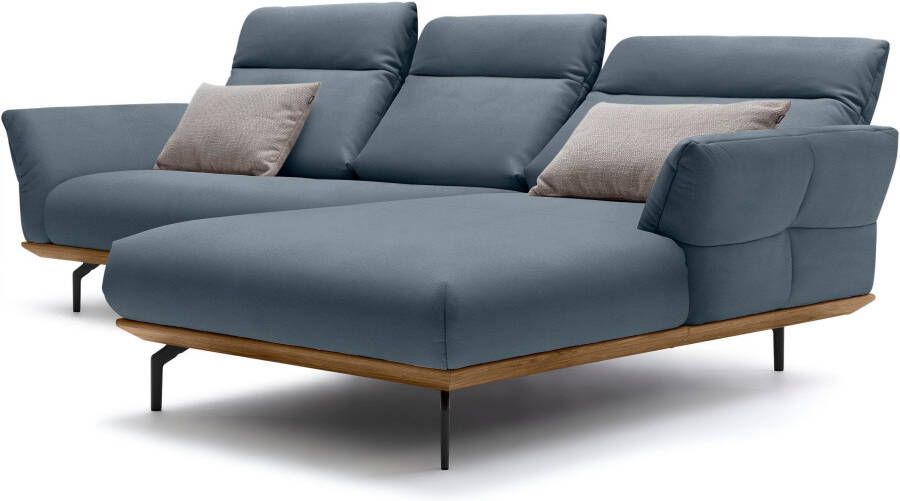 OTTO Creation BY ROLF BENZ Hoekbank Hs.460 Sokkel in walnotenhout onderstel in umbra grijs breedte 298 cm - Foto 7