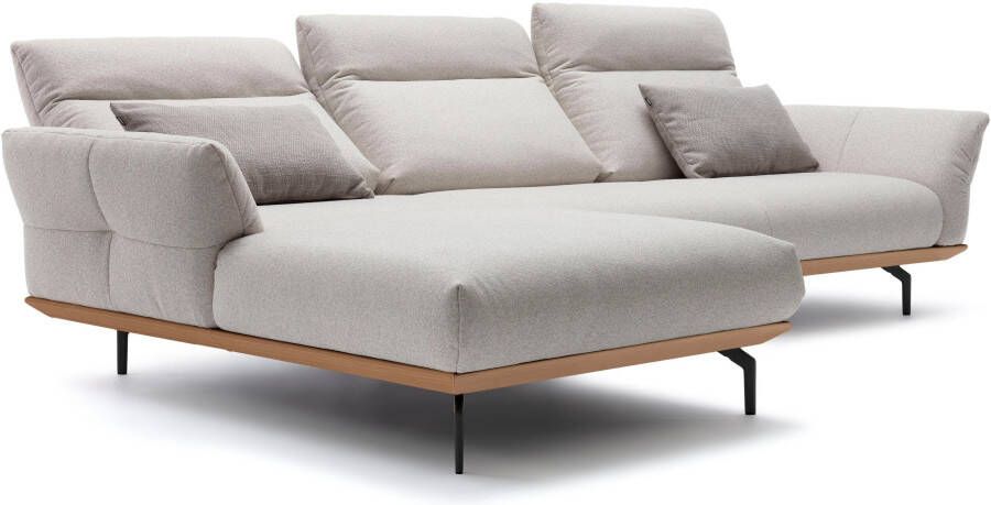 OTTO Creation BY ROLF BENZ Hoekbank Hs.460 Sokkel in eiken onderstel in umbra grijs breedte 318 cm - Foto 5