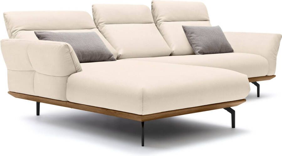 OTTO Creation BY ROLF BENZ Hoekbank Hs.460 Sokkel in walnotenhout onderstel in umbra grijs breedte 298 cm - Foto 7