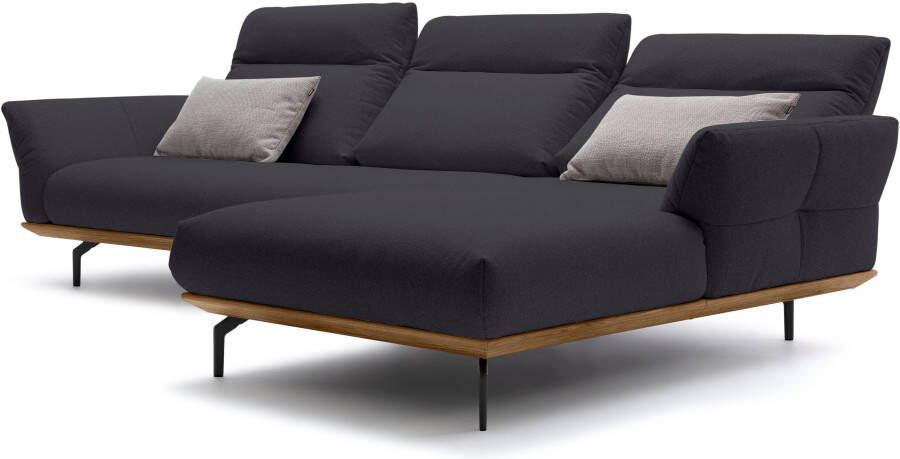 OTTO Creation BY ROLF BENZ Hoekbank Hs.460 Sokkel in walnotenhout onderstel in umbra grijs breedte 318 cm - Foto 7