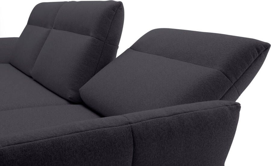 OTTO Creation BY ROLF BENZ Hoekbank Hs.460 Sokkel in walnotenhout onderstel in umbra grijs breedte 318 cm - Foto 5