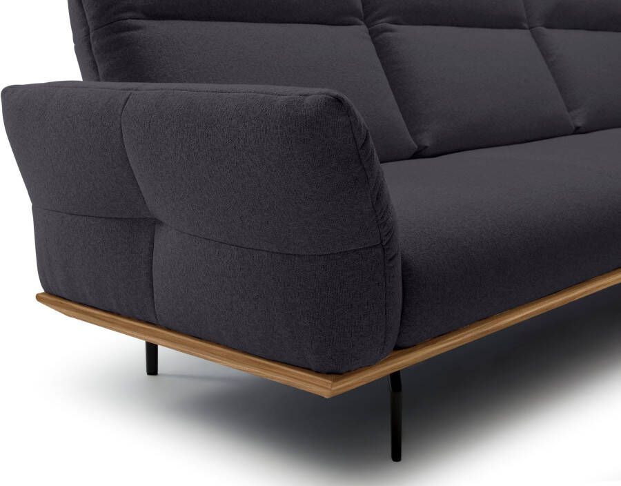 OTTO Creation BY ROLF BENZ Hoekbank Hs.460 Sokkel in walnotenhout onderstel in umbra grijs breedte 298 cm - Foto 2