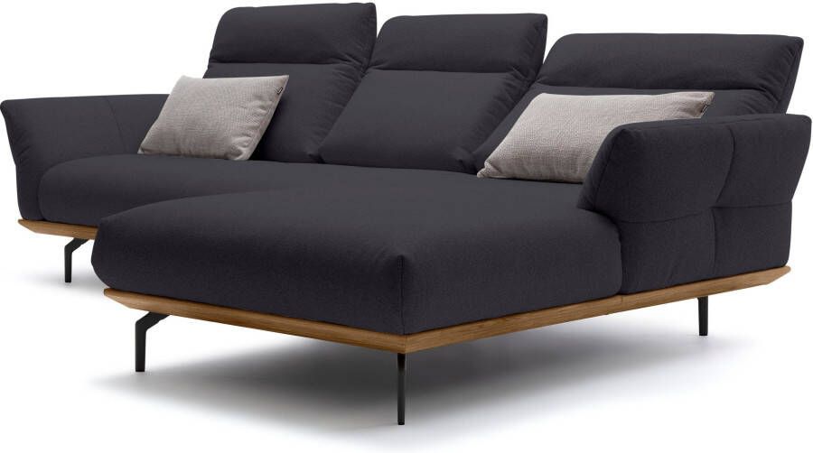 OTTO Creation BY ROLF BENZ Hoekbank Hs.460 Sokkel in walnotenhout onderstel in umbra grijs breedte 298 cm - Foto 7