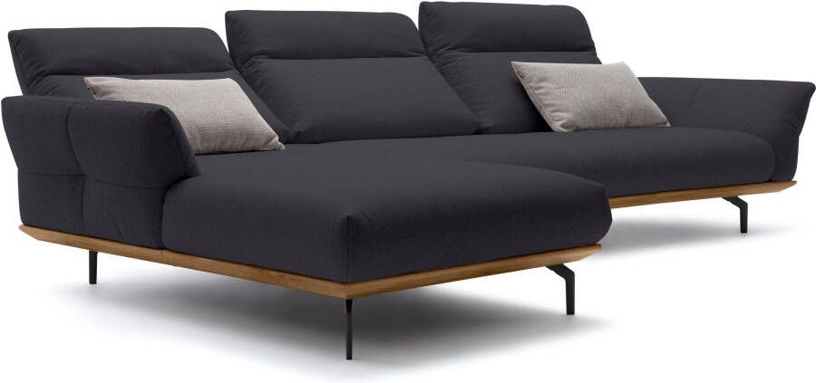 OTTO Creation BY ROLF BENZ Hoekbank Hs.460 Sokkel in walnotenhout onderstel in umbra grijs breedte 338 cm - Foto 7