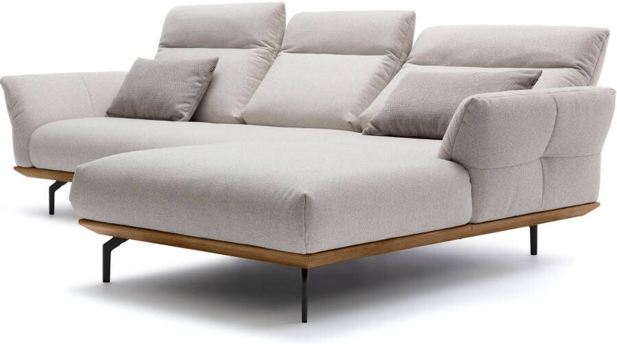 OTTO Creation BY ROLF BENZ Hoekbank Hs.460 Sokkel in walnotenhout onderstel in umbra grijs breedte 298 cm - Foto 6