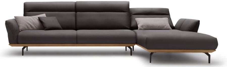 OTTO Creation BY ROLF BENZ Hoekbank Hs.460 Sokkel in walnotenhout onderstel in umbra grijs breedte 338 cm - Foto 12