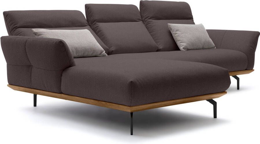 OTTO Creation BY ROLF BENZ Hoekbank Hs.460 Sokkel in walnotenhout onderstel in umbra grijs breedte 298 cm - Foto 7