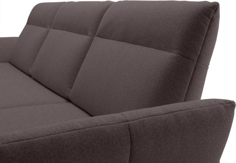 OTTO Creation BY ROLF BENZ Hoekbank Hs.460 Sokkel in walnotenhout onderstel in umbra grijs breedte 298 cm - Foto 3