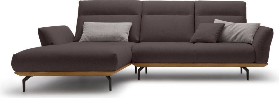 OTTO Creation BY ROLF BENZ Hoekbank Hs.460 Sokkel in walnotenhout onderstel in umbra grijs breedte 298 cm - Foto 11