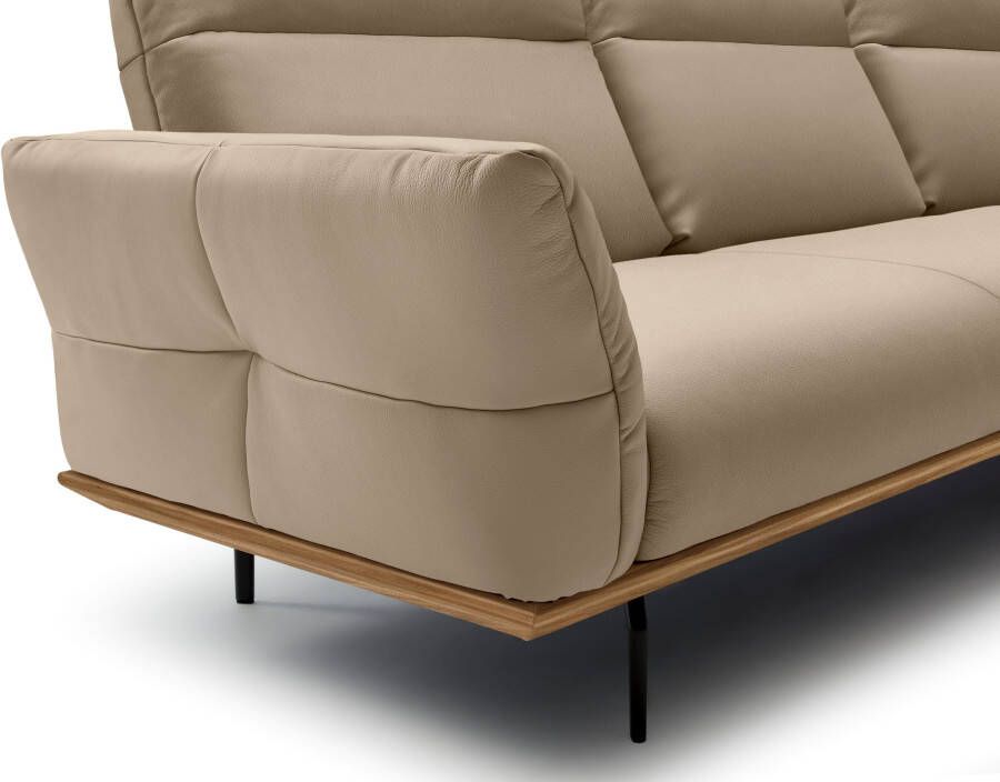 OTTO Creation BY ROLF BENZ Hoekbank Hs.460 Sokkel in walnotenhout onderstel in umbra grijs breedte 298 cm - Foto 2