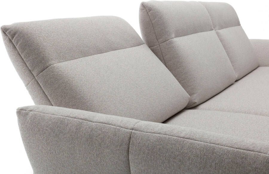 OTTO Creation BY ROLF BENZ Hoekbank Hs.460 Sokkel in eiken gegoten aluminium poten in umbra grijs breedte 298 cm - Foto 4