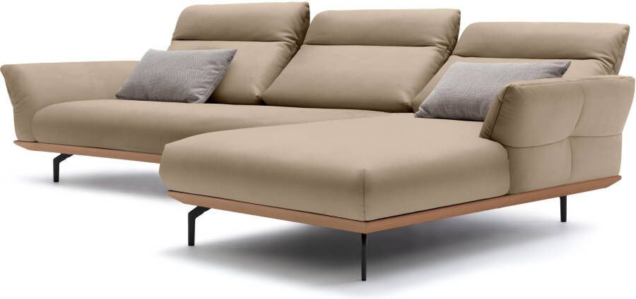 OTTO Creation BY ROLF BENZ Hoekbank Hs.460 Sokkel in eiken onderstel in umbra grijs breedte 338 cm - Foto 6