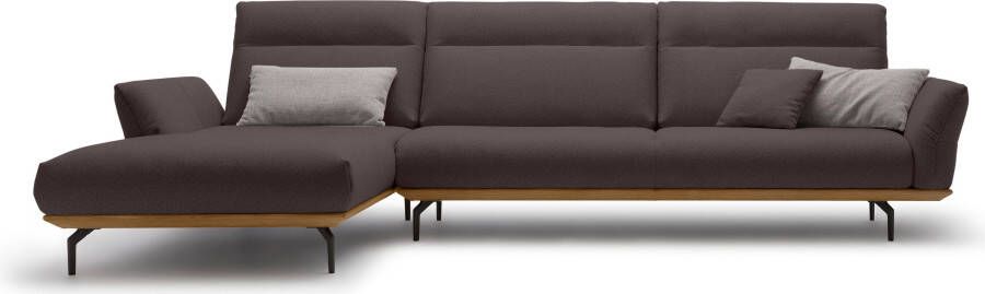 OTTO Creation BY ROLF BENZ Hoekbank Hs.460 Sokkel in walnotenhout onderstel in umbra grijs breedte 338 cm - Foto 10