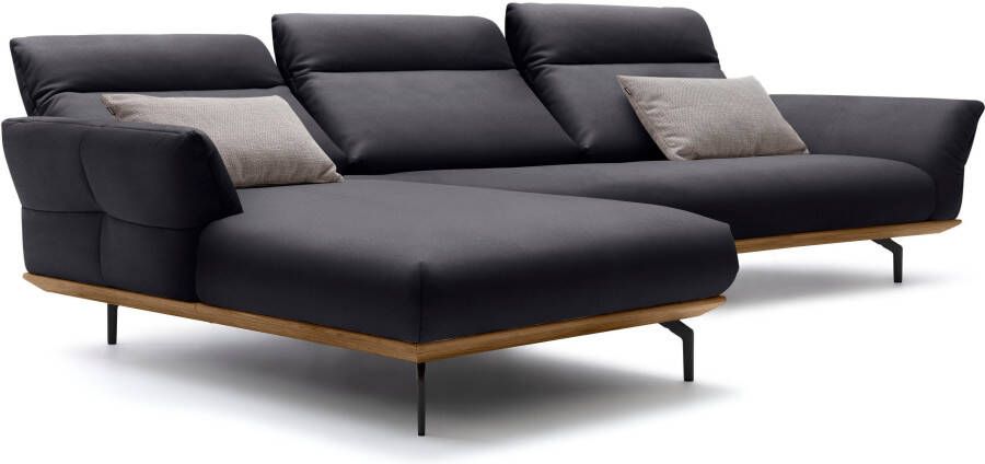 OTTO Creation BY ROLF BENZ Hoekbank Hs.460 Sokkel in walnotenhout onderstel in umbra grijs breedte 338 cm - Foto 6