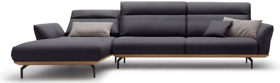 OTTO Creation BY ROLF BENZ Hoekbank Hs.460 Sokkel in walnotenhout onderstel in umbra grijs breedte 338 cm - Foto 11