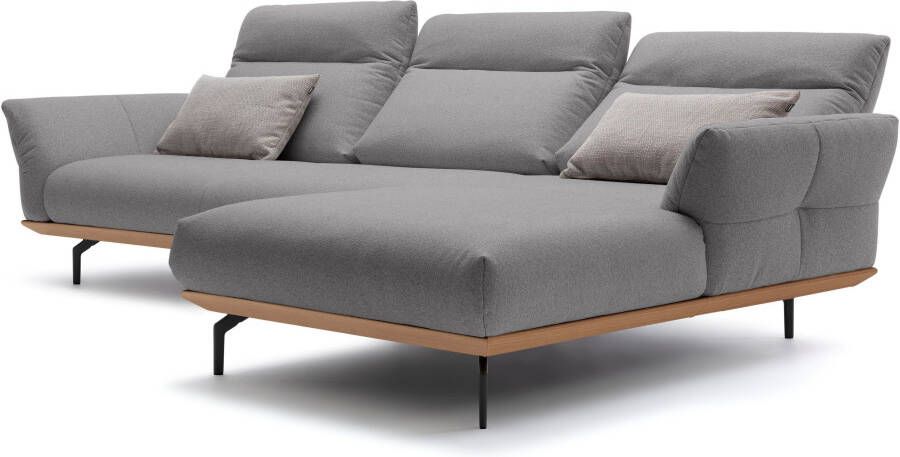 OTTO Creation BY ROLF BENZ Hoekbank Hs.460 Sokkel in eiken onderstel in umbra grijs breedte 318 cm - Foto 5