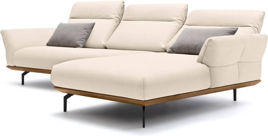 OTTO Creation BY ROLF BENZ Hoekbank Hs.460 Sokkel in walnotenhout onderstel in umbra grijs breedte 318 cm - Foto 6