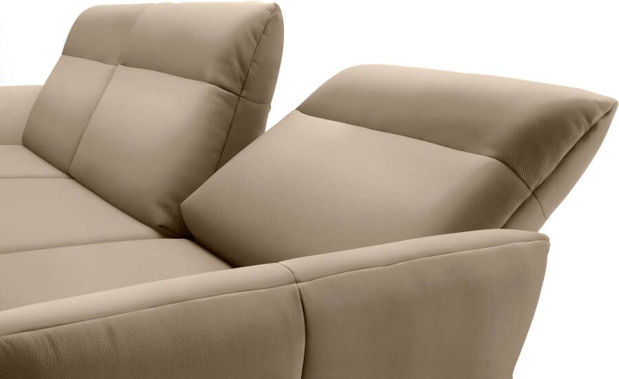 OTTO Creation BY ROLF BENZ Hoekbank Hs.460 Sokkel in walnotenhout onderstel in umbra grijs breedte 318 cm - Foto 5