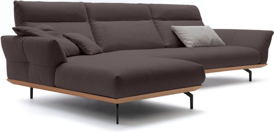 OTTO Creation BY ROLF BENZ Hoekbank Hs.460 Sokkel in eiken onderstel in umbra grijs breedte 338 cm - Foto 5