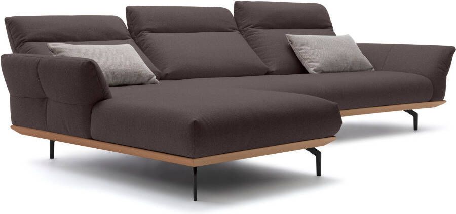 OTTO Creation BY ROLF BENZ Hoekbank Hs.460 Sokkel in eiken onderstel in umbra grijs breedte 338 cm - Foto 6