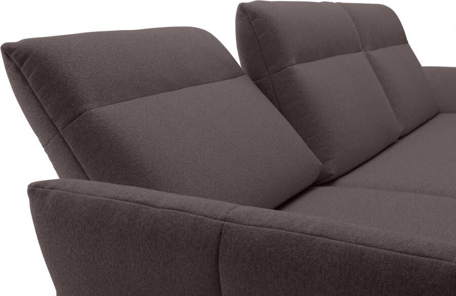 OTTO Creation BY ROLF BENZ Hoekbank Hs.460 Sokkel in eiken onderstel in umbra grijs breedte 338 cm - Foto 4