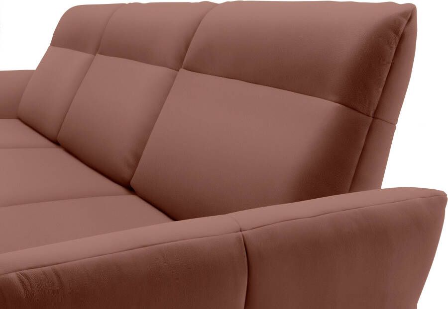 OTTO Creation BY ROLF BENZ Hoekbank Hs.460 Sokkel in walnotenhout onderstel in umbra grijs breedte 298 cm - Foto 3