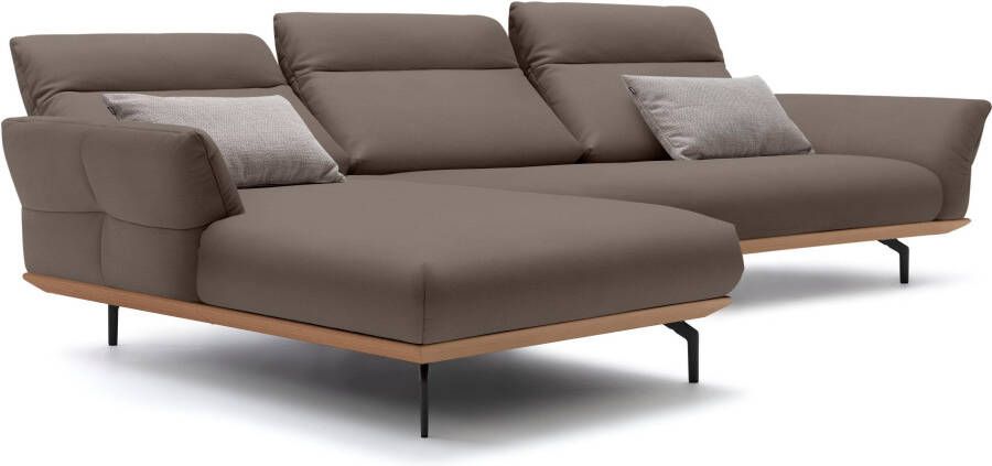 OTTO Creation BY ROLF BENZ Hoekbank Hs.460 Sokkel in eiken onderstel in umbra grijs breedte 338 cm - Foto 6