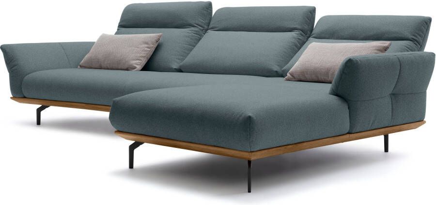 OTTO Creation BY ROLF BENZ Hoekbank Hs.460 Sokkel in walnotenhout onderstel in umbra grijs breedte 338 cm - Foto 6