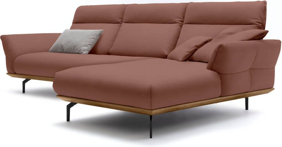 OTTO Creation BY ROLF BENZ Hoekbank Hs.460 Sokkel in walnotenhout onderstel in umbra grijs breedte 318 cm - Foto 6