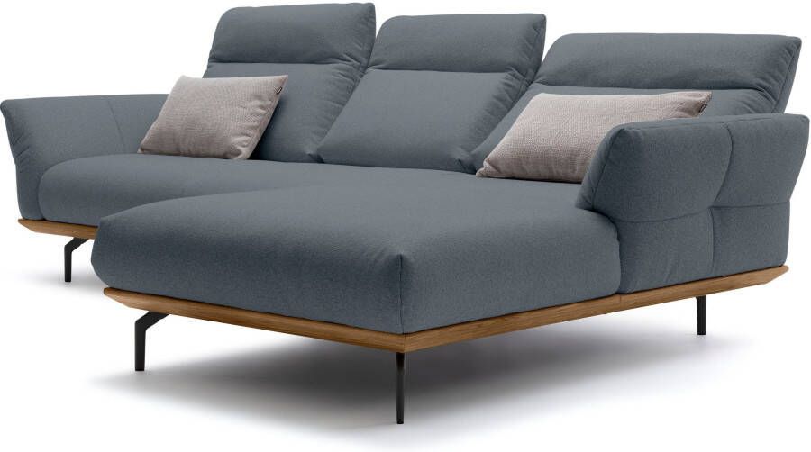 OTTO Creation BY ROLF BENZ Hoekbank Hs.460 Sokkel in walnotenhout onderstel in umbra grijs breedte 298 cm - Foto 6