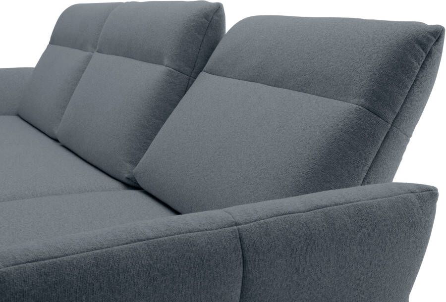 OTTO Creation BY ROLF BENZ Hoekbank Hs.460 Sokkel in walnotenhout onderstel in umbra grijs breedte 298 cm - Foto 4