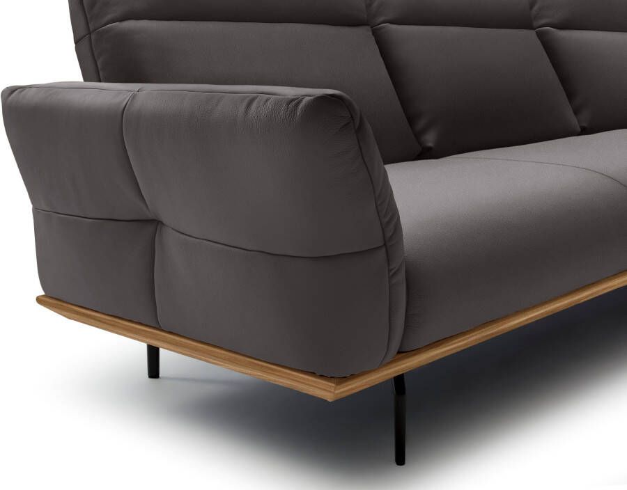 OTTO Creation BY ROLF BENZ Hoekbank Hs.460 Sokkel in walnotenhout onderstel in umbra grijs breedte 298 cm - Foto 2