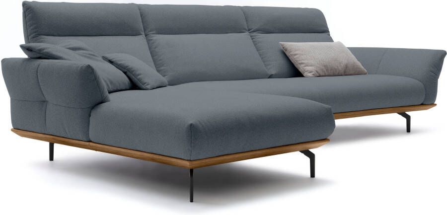 OTTO Creation BY ROLF BENZ Hoekbank Hs.460 Sokkel in walnotenhout onderstel in umbra grijs breedte 338 cm - Foto 5