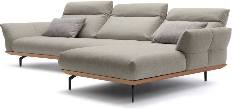 OTTO Creation BY ROLF BENZ Hoekbank Hs.460 Sokkel in eiken onderstel in umbra grijs breedte 338 cm - Foto 7