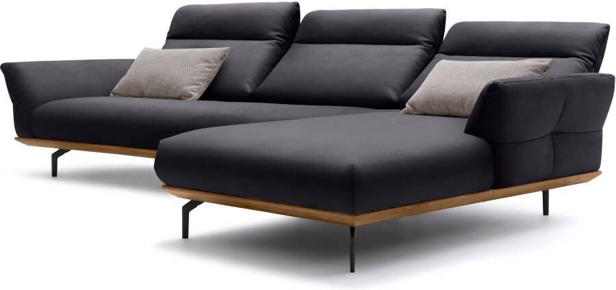 OTTO Creation BY ROLF BENZ Hoekbank Hs.460 Sokkel in walnotenhout onderstel in umbra grijs breedte 338 cm - Foto 6