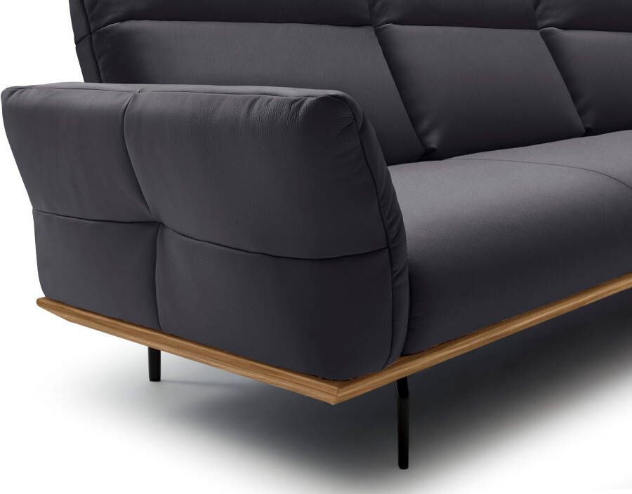 OTTO Creation BY ROLF BENZ Hoekbank Hs.460 Sokkel in walnotenhout onderstel in umbra grijs breedte 338 cm - Foto 2