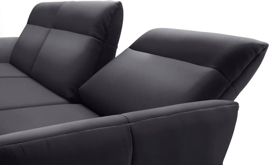 OTTO Creation BY ROLF BENZ Hoekbank Hs.460 Sokkel in walnotenhout onderstel in umbra grijs breedte 338 cm - Foto 5