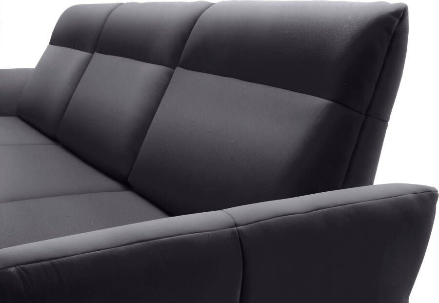 OTTO Creation BY ROLF BENZ Hoekbank Hs.460 Sokkel in walnotenhout onderstel in umbra grijs breedte 338 cm - Foto 3