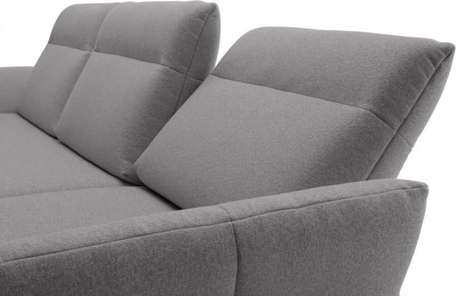 OTTO Creation BY ROLF BENZ Hoekbank Hs.460 Sokkel in eiken gegoten aluminium poten in umbra grijs breedte 298 cm - Foto 4